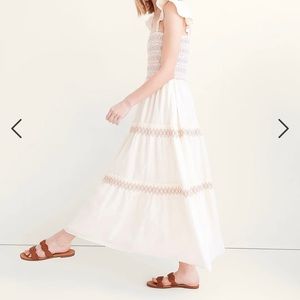 Madewell Lucie Smocked Tiered Midi Dress